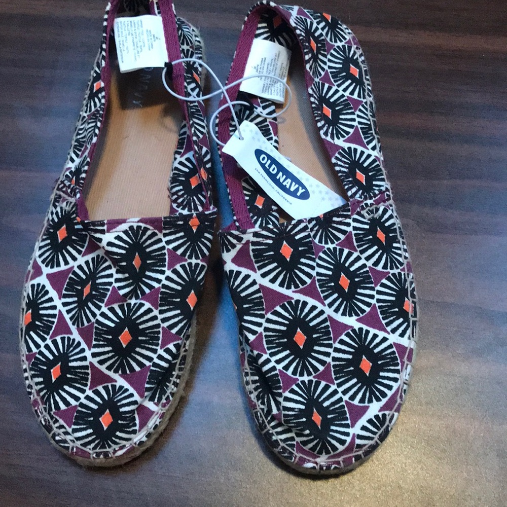 Purple, Black, orang and black Old Navy shoes